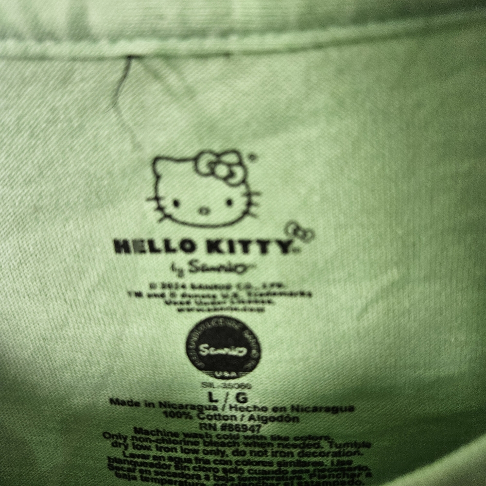 Hello Kitty Green  T-Shirt - Picture 5 of 15